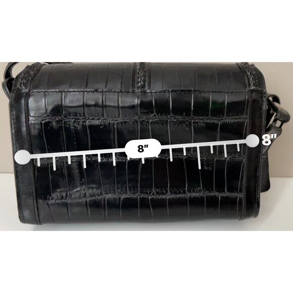 M.C. (Marc Chantal) black faux alligator skin crossbody organizer - Picture 8 of 10